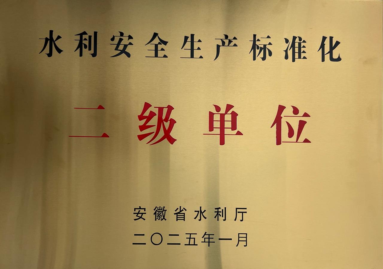 水利安全生產(chǎn)標準化二級單位
